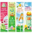 cute easter banners vector image vector image