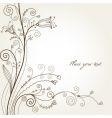 floral greeting card vector image