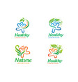 nature people logo template design vector image