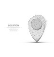 pin polygonal mesh art concept vector image vector image