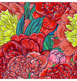 vintage floral seamless pattern with peonies vector image