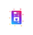coffee vending machine icon hot drink vector image