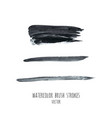 dark black grunge watercolor ink texture set vector image vector image