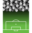 football field and ball lot of balls soccer vector image vector image