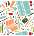 hand drawn art tools and supplies set artistic vector image