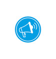 isolated megaphone button block flat design vector image