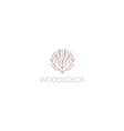 logo sign for wood company vector image