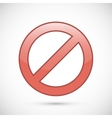 red prohibition sign icon vector image vector image