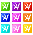 bacilli icons set 9 color collection vector image