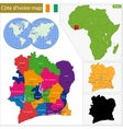 ivory coast map vector image