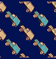 cute suv car seamless pattern kids hand drawn vector image vector image