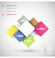infographic colorful cubes for data presentation vector image
