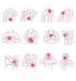 pain and aches headache and toothache vector image