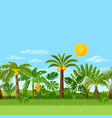 seamless pattern with tropical palm trees exotic vector image vector image