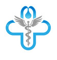 medical logo center vector image