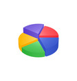 3d pie isometric cycle diagram for infographics vector image vector image