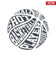 ball sports symbols of basketball with typography vector image