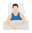 man sleeping after workout for muscle recovery vector image