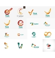 set of universal company logo ideas business icon vector image