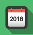 2018 calendar flat icon vector image vector image
