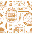bakery shop seamless pattern or background vector image
