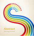 curved colored stripes with circles vector image