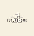 future home architecture lines logo design icon vector image