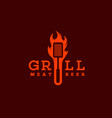 grill logo vector image