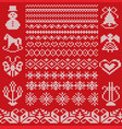 knit geometric ornament borders and design vector image