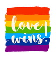 Love wins poster Royalty Free Vector Image - VectorStock