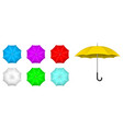 set realistic umbrella in various type vector image vector image