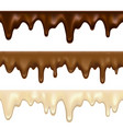dripping white chocolate melt vector image vector image