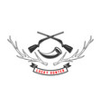 emblem template hunting club with deer vector image vector image