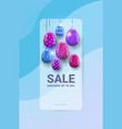 happy easter holiday celebration sale banner flyer vector image vector image