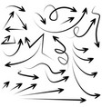 abstract arrows in doodle style for concept design vector image vector image