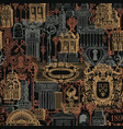 abstract seamless pattern on ancient architecture vector image