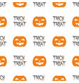 halloween tile pattern with orange pumpkin vector image