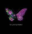 butterfly and flower floral butterflies wings vector image vector image