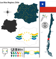 map of los rios vector image vector image