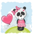 panda with balloons vector image