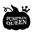 pumpkin queen vector image vector image