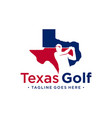texas golf sports logo design vector image