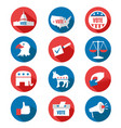 usa presidential election icons vector image