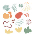 big set various paintbrush stroke doodle vector image