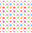 cute halloween pattern background vector image