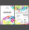 flyer template with colorful squares vector image vector image