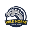 horse emblem logo for a sports team vector image vector image