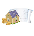 house with money vector image