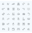 outline web icon set - hotel services vector image vector image