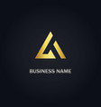 triangle gold logo vector image vector image